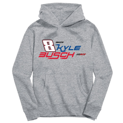 Kyle Busch NASCAR Pullover Cotton Hoodie - Grey