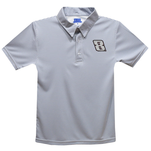 Kyle Busch Vive La Fete Pencil Stripe Polo - Gray
