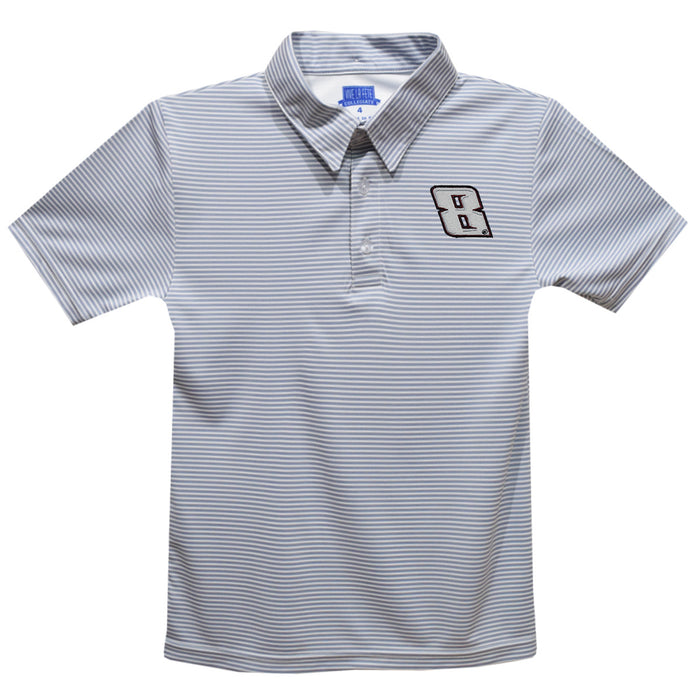 Kyle Busch Vive La Fete Pencil Stripe Polo - Gray