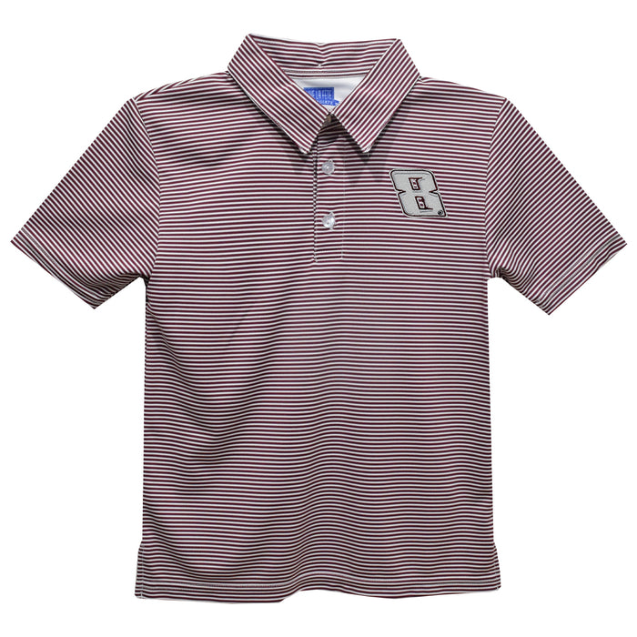 Kyle Busch Vive La Fete Pencil Stripe Polo - Maroon