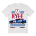 Kyle Busch Vive La Fete NASCAR Flag Racing Car T-Shirt  - White
