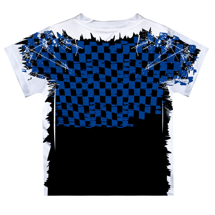 Kyle Busch Vive La Fete NASCAR Checkered Racing Car T-Shirt - Blue - Vive La Fête - Online Apparel Store