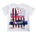 Kyle Busch NASCAR Black American Flag Kids Tshirt