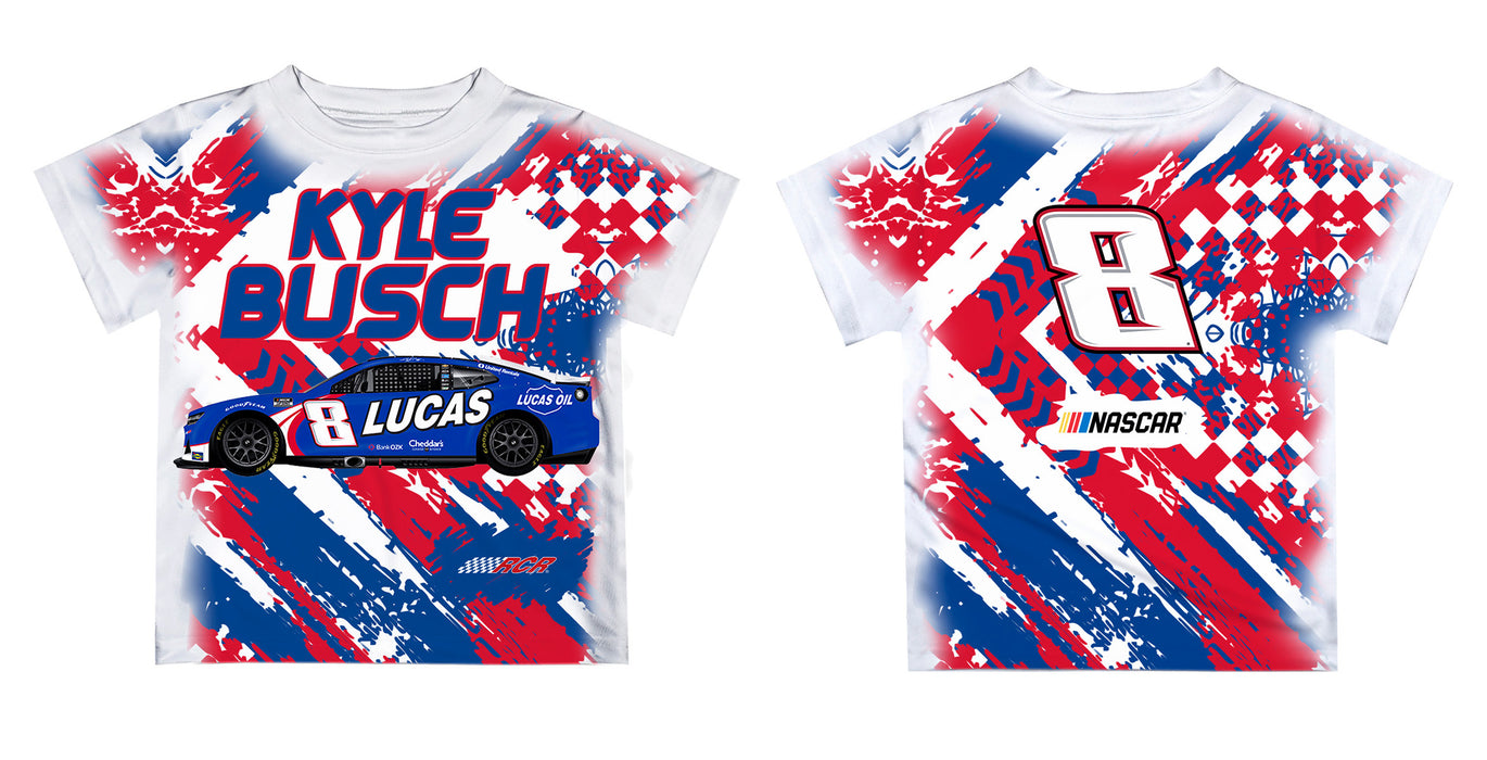 Kyle Busch Vive La Fete NASCAR Abstract Kids T-Shirt  - Blue - Vive La Fête - Online Apparel Store