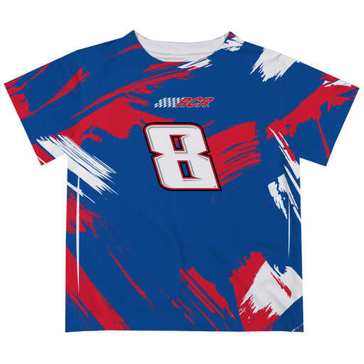 Kyle Busch Vive La Fete NASCAR Paint Brush T-Shirt  - Blue