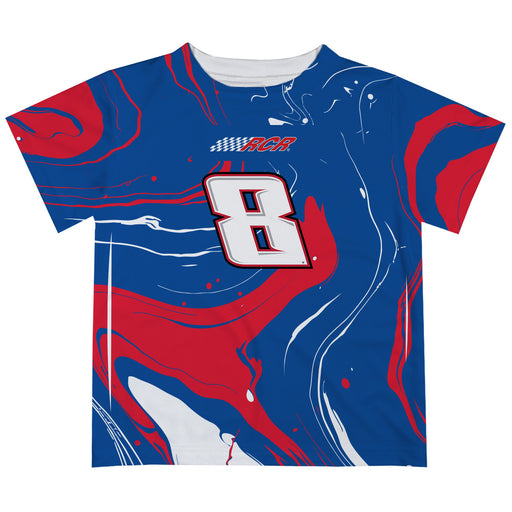 Kyle Busch Vive La Fete NASCAR Marble T-Shirt  - Blue