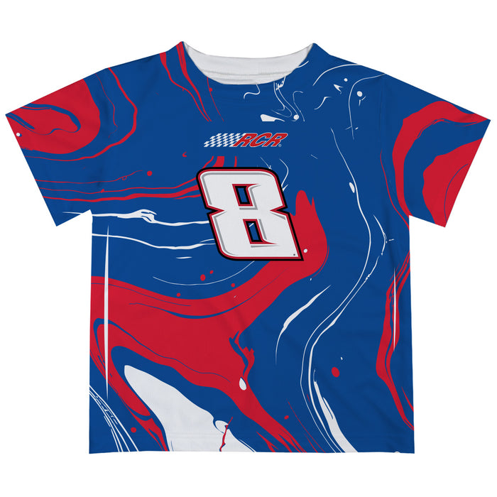 Kyle Busch Vive La Fete NASCAR Marble T-Shirt  - Blue