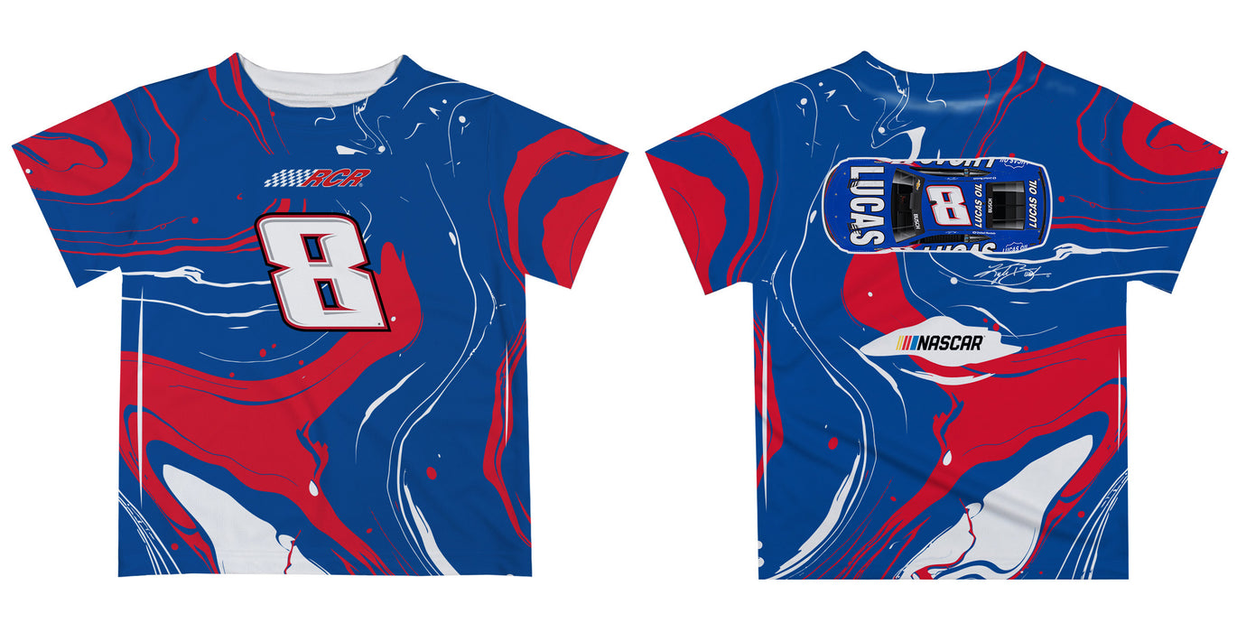 Kyle Busch Vive La Fete NASCAR Marble T-Shirt  - Blue - Vive La Fête - Online Apparel Store