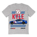 Kyle Busch NASCAR Name Grid Classic Cotton T-Shirt  - Grey
