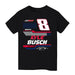 Kyle Busch NASCAR Geometric Classic Front Cotton T-Shirt - Black