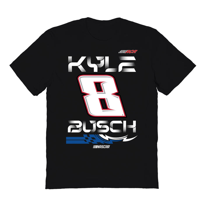 Kyle Busch NASCAR Fire number Cotton T-Shirt - Black