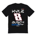 Kyle Busch NASCAR Fire number Cotton T-Shirt - Black
