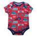 Kentucky Derby Vive La Fete Infant Red Short Sleeve Onesie All Over Logo Bodysuit