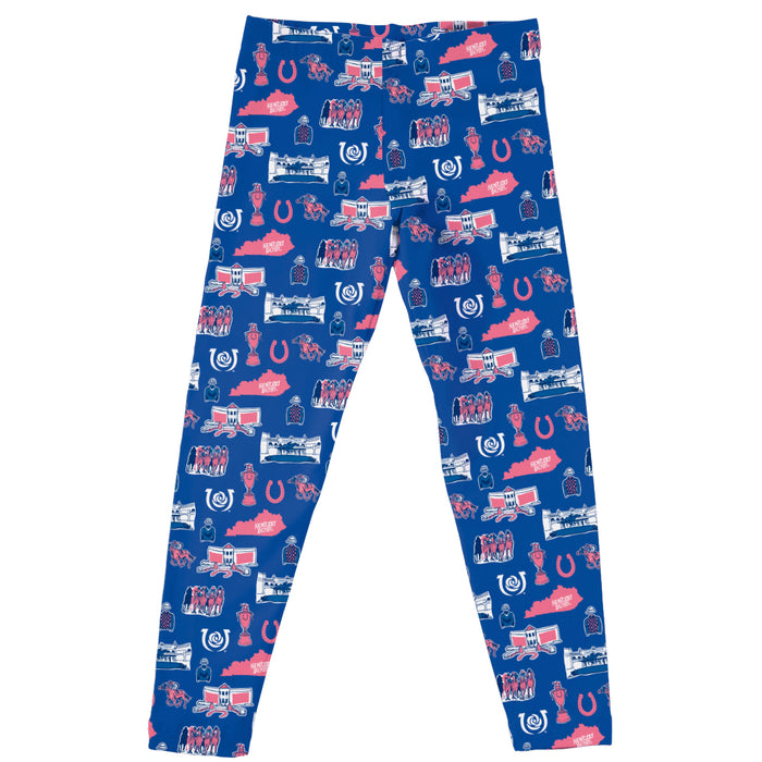Kentucky Derby Vive La Fete Girls Blue Leggings Tights