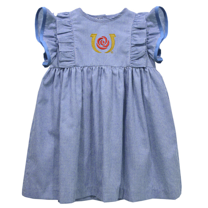 Kentucky Derby Embroidered Navy Gingham Ruffle Dress Navy - 3 - High Quality Apparels - Vive La Fete Kentucky Derby Embroidered Navy Gingham Ruffle Dress Navy - 3 - High Quality Apparels - Vive La Fete