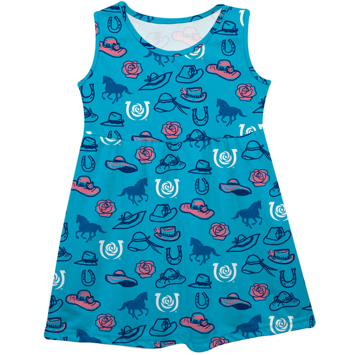 Kentucky Derby Vive La Fete Girls Game Day Sleeveless Tank Dress  Repeat Logo