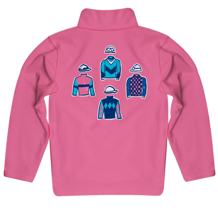 Kentucky Derby Vive La Fete Solid Pink Quarter Zip Pullover Sleeves - Vive La Fête - Online Apparel Store