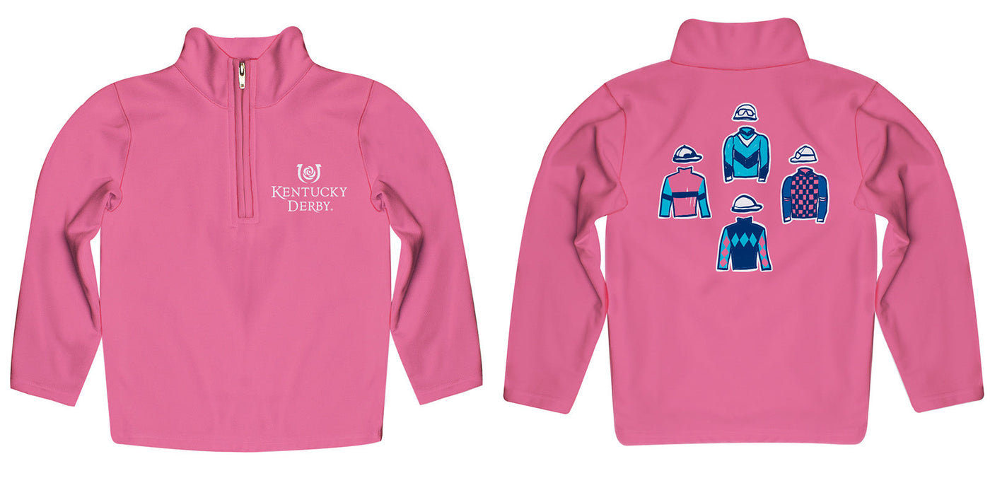 Kentucky Derby Vive La Fete Solid Pink Quarter Zip Pullover Sleeves - Vive La Fête - Online Apparel Store