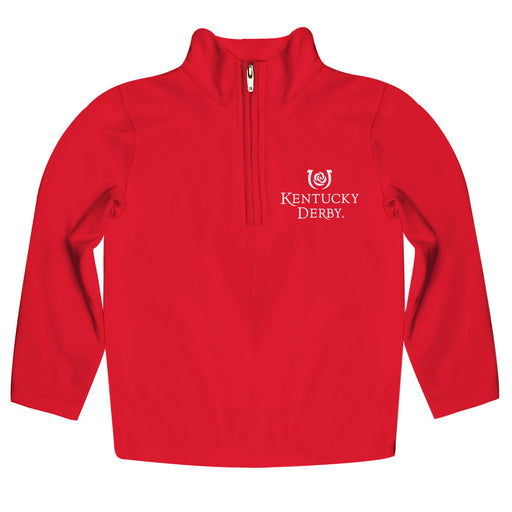 Kentucky Derby Red Quarter Zip Pullover by Vive La Fete
