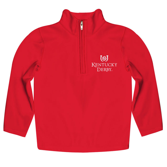 Kentucky Derby Red Quarter Zip Pullover by Vive La Fete