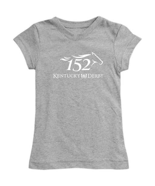 Kentucky Derby Girl´s Fitted Cotton T-shirt  - Gray