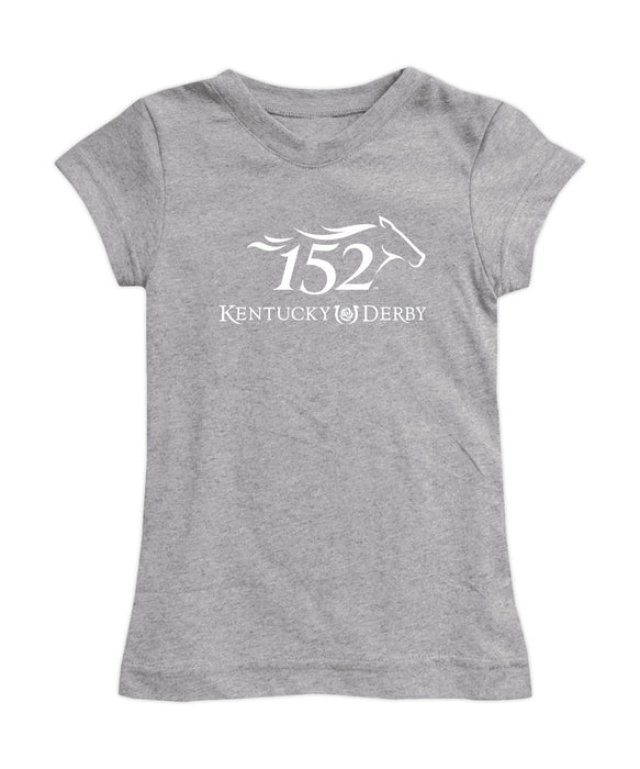 Kentucky Derby Girl´s Fitted Cotton T-shirt  - Gray