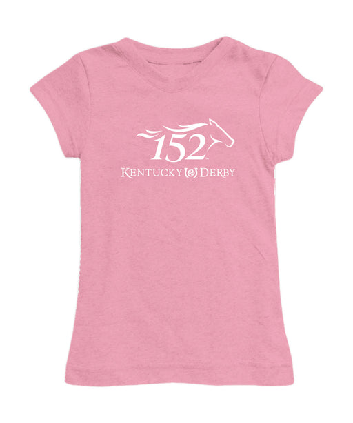 Kentucky Derby Girl´s Fitted Cotton T-shirt  - Light Pink