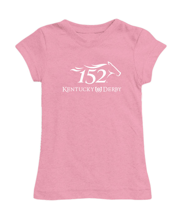 Kentucky Derby Girl´s Fitted Cotton T-shirt  - Light Pink
