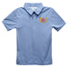 Kentucky Derby Embroidered Light Blue Stripes Short Sleeve Polo Box Shirt
