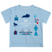 Kentucky Derby Vive La Fete Boys Game Day Light Blue Short Sleeve Tee with Logo Print
