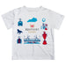 Kentucky Derby Vive La Fete Boys Game Day White Short Sleeve Tee with Logo Print