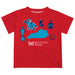 Kentucky Derby Vive La Fete Boys Game Day Red Short Sleeve Tee with Logo Print