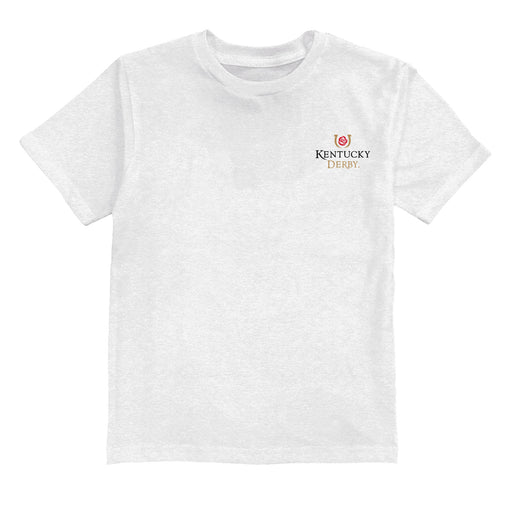 Kentucky Derby Impressions Artwork Youth Cotton T-Shirt  - White