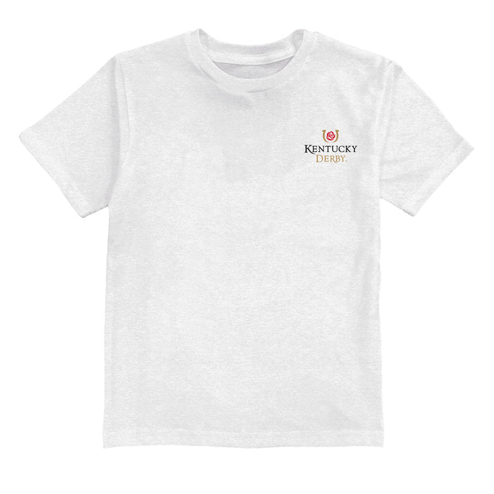 Kentucky Derby Impressions Artwork Youth Cotton T-Shirt  - White