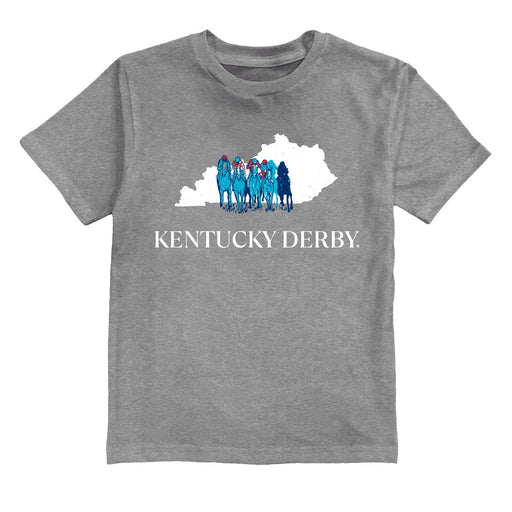 Kentucky Derby Boys Heather Grey Cotton Short Sleeve Tee