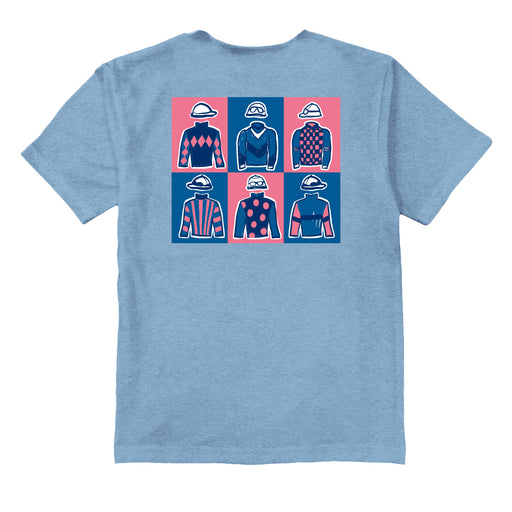 Kentucky Derby Light Blue Boys Cotton Short Sleeve Tee - Vive La Fête - Online Apparel Store