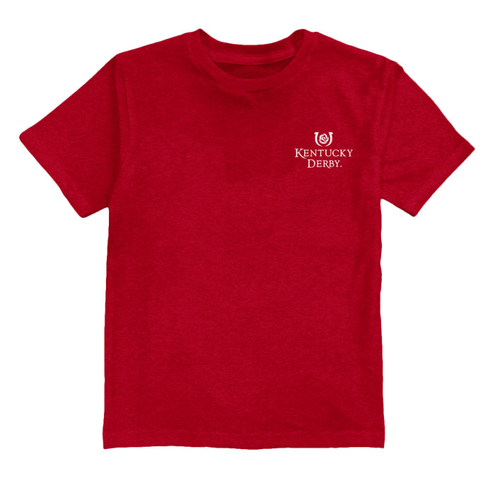 Kentucky Derby Red Boys Cotton Short Sleeve Tee