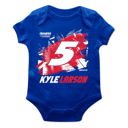 Kyle Larson Cotton Short Sleeve Bodysuit Royal