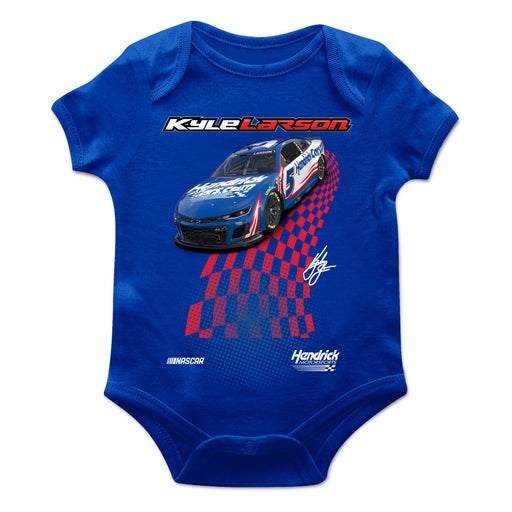 Kyle Larson Cotton Short Sleeve Bodysuit Royal