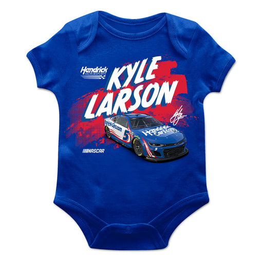 Kyle Larson Cotton Short Sleeve Bodysuit Royal
