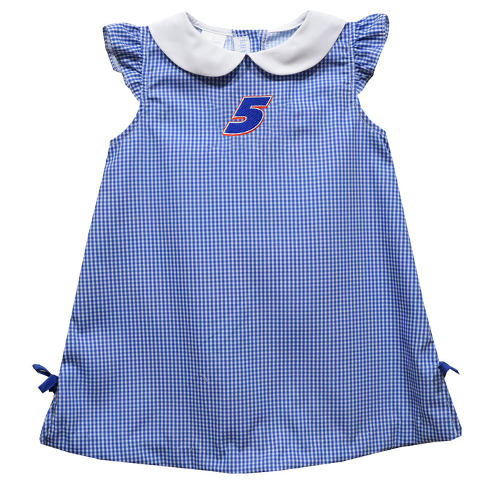 Kyle Larson Vive La Fete Gingham A-Line Dress - Blue