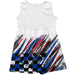 Kyle Larson Nascar Abstract Check Halftones Tank Dress - White - Vive La Fête - Online Apparel Store