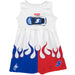 Kyle Larson Nascar Car  Flames Tank Dress - White