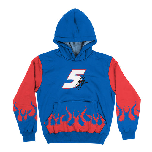 Kyle Larson Vive La Fete Color Block Pullover Hoodie - Royal