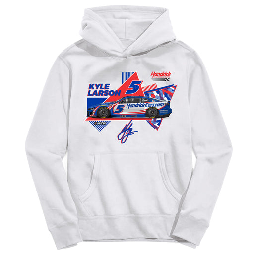 Kyle Larson NASCAR Pullover Hoodie - White