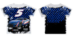 Kyle Larson NASCAR White and Blue Kids Tshirt - Vive La Fête - Online Apparel Store