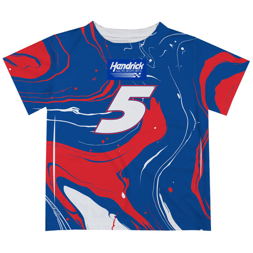 Kyle Larson Vive La Fete NASCAR Marble T-Shirt  - Royal