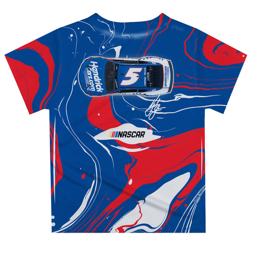 Kyle Larson Vive La Fete NASCAR Marble T-Shirt  - Royal - Vive La Fête - Online Apparel Store
