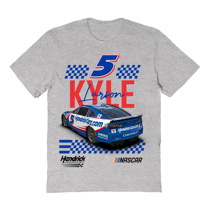 Kyle Larson NASCAR NameGrid Classic Cotton T-Shirt - Grey