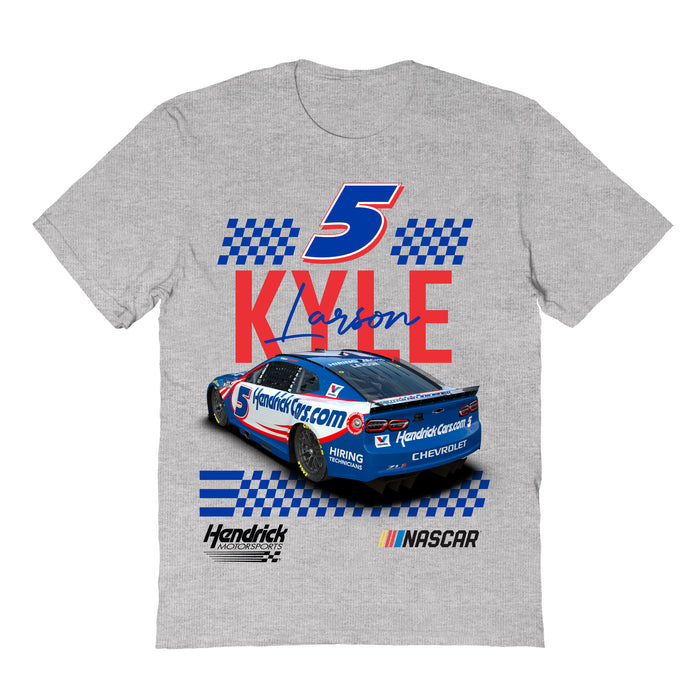 Kyle Larson NASCAR NameGrid Classic Cotton T-Shirt - Grey